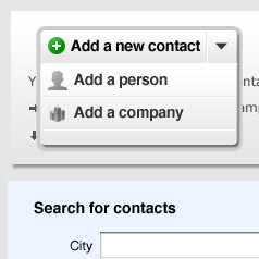picture of open add contact